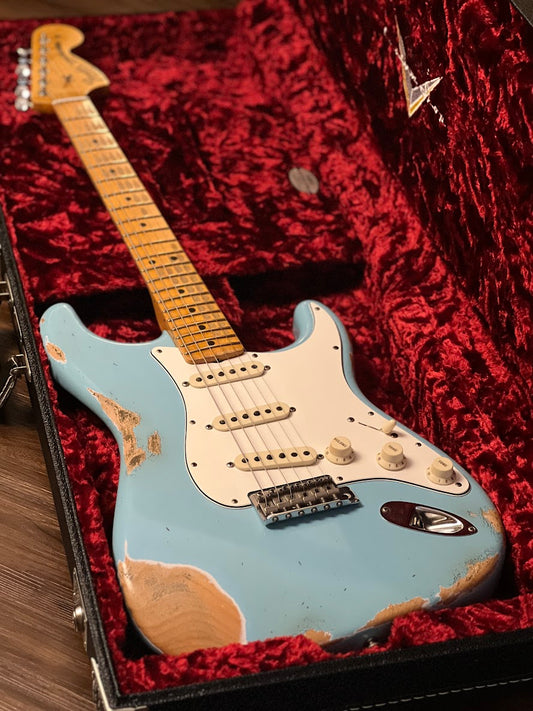 Fender Custom Shop 1969 Stratocaster Heavy Relic in Daphne Blue with Maple FB 2018 R91680