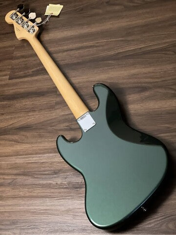 Fender Japan Traditional II 60s Jazz Bass Guitar with RW FB in Aged Sherwood Green Metallic