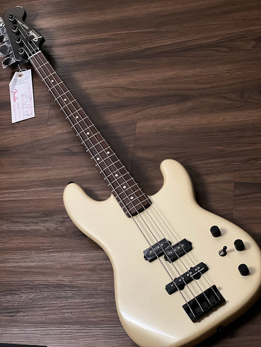 Fender Duff McKagan Precision Bass Guitar w/ Gigbag with RW FB in Pearl White