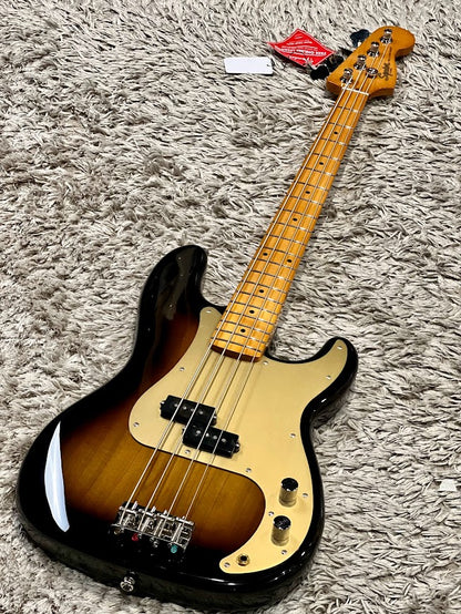 Squier FSR Classic Vibe Late 50s Precision Bass Guitar พร้อม Maple FB in 2-Tone Sunburst