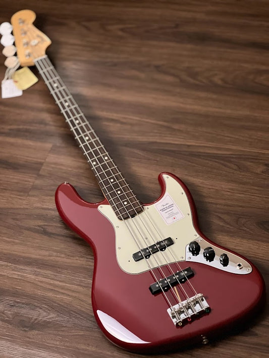 กีตาร์เบสแจ๊ส Fender Japan Traditional II 60s พร้อม RW FB สี Aged Dakota Red 