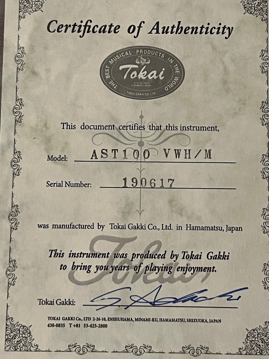 Tokai AST-100 VWH/M Goldstar Sound Premium Series Japan in Vintage White 190617