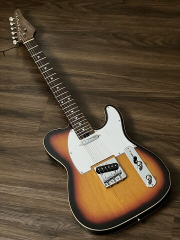 Soloking T-1B Vintage MKII พร้อมคอเมเปิ้ลย่างและ Rosewood FB ใน 3-Tone Sunburst