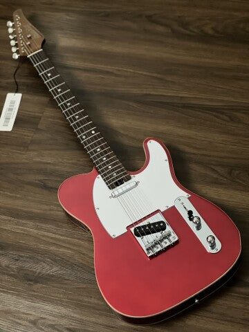 Soloking T-1B Vintage MKII พร้อมคอเมเปิ้ลย่างและ Rosewood FB สี Candy Apple Red 