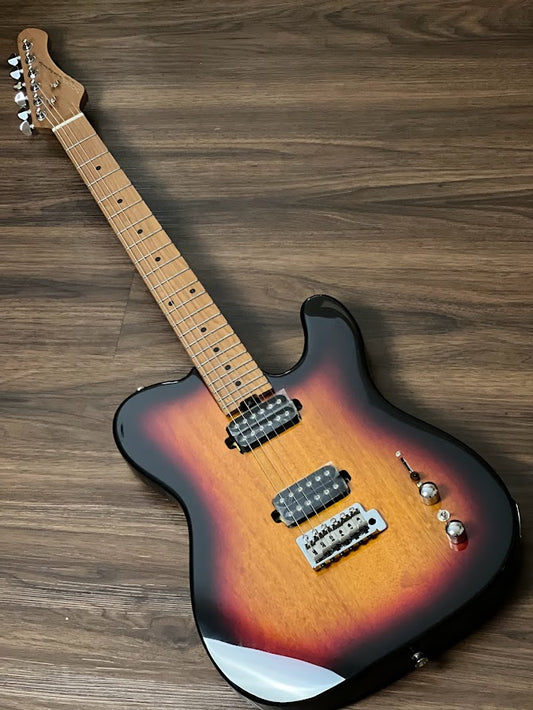 SQOE SETL450 HH Roasted Maple Series in 3-Tone Sunburst