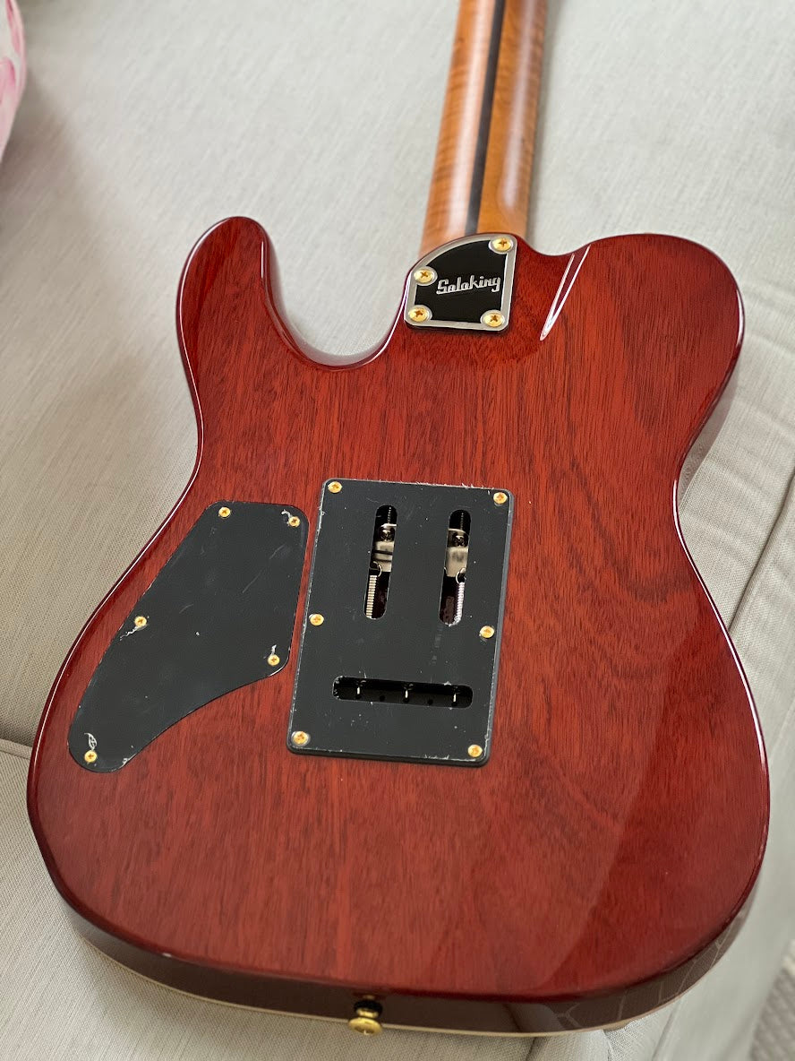 Soloking MT-1 Custom 22 FMN Elite with Roasted Flame Maple Neck in Feather Burst