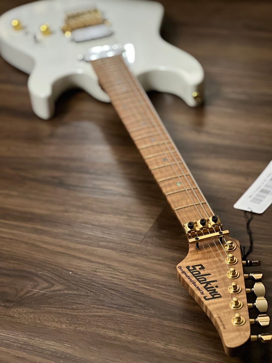 Soloking MS-1 Custom 24 HH FR FMN Elite in Pearl White