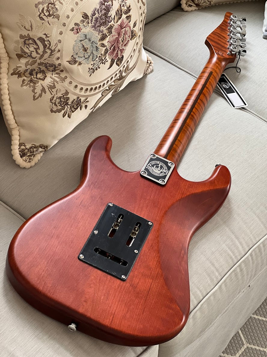 Soloking MS-1 FM Artisan Elite with Roasted Flame Neck in Caramel