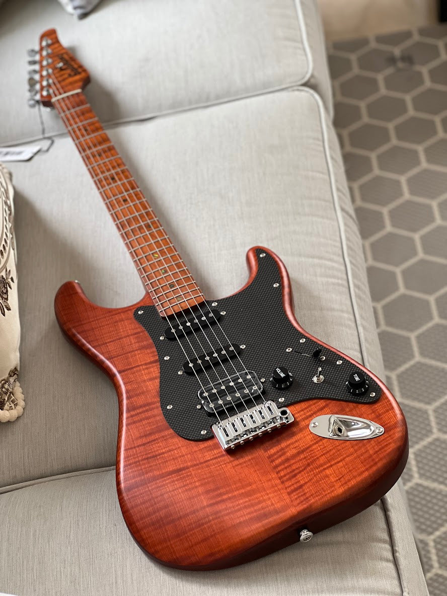 Soloking MS-1 FM Artisan Elite with Roasted Flame Neck in Caramel