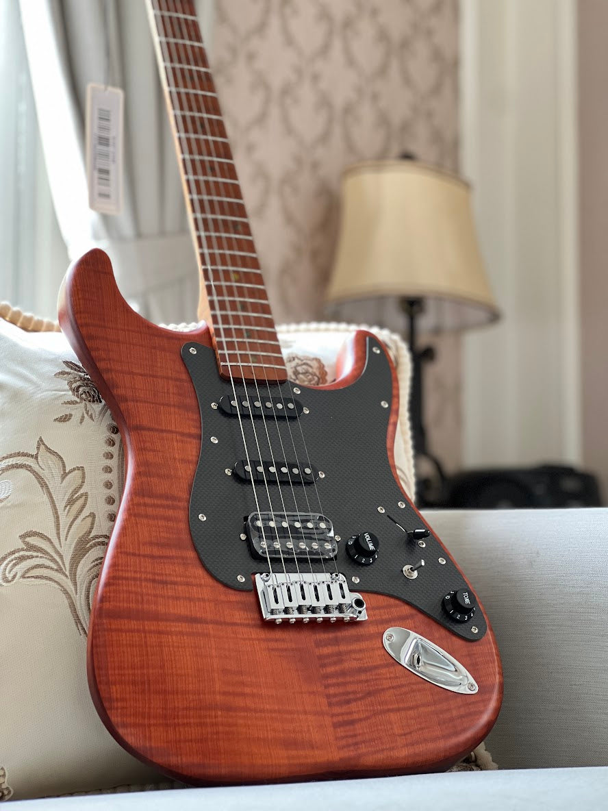 Soloking MS-1 FM Artisan Elite with Roasted Flame Neck in Caramel