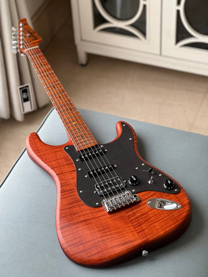 Soloking MS-1 FM Artisan Elite with Roasted Flame Neck in Caramel