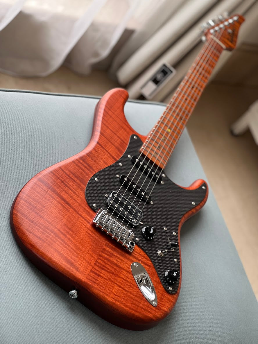 Soloking MS-1 FM Artisan Elite with Roasted Flame Neck in Caramel