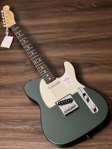 Fender Japan Traditional II 60s Telecaster with RW FB in Aged Sherwood Green Metallic