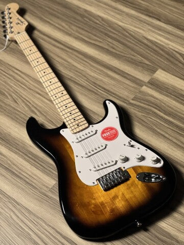 Squier Sonic Stratocaster w/White Pickguard with Maple FB in 2-Color Sunburst