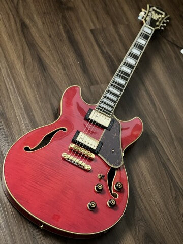 กีตาร์โปร่ง-ไฟฟ้า Ibanez Artcore AS93FM-TCD ​​Expressionist สี Transparent Cherry Red