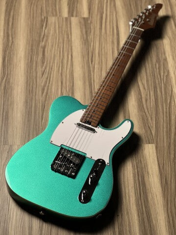 Soloking T-1B Vintage MKII with Roasted Maple Neck and FB in Sherwood Green Metallic