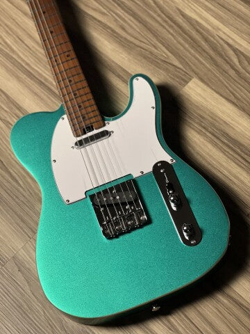 Soloking T-1B Vintage MKII with Roasted Maple Neck and FB in Sherwood Green Metallic