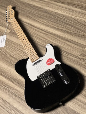Squier Sonic Telecaster w/White Pickguard with Maple FB in Black