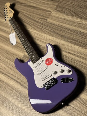 Squier Sonic Stratocaster พร้อมปิ๊กการ์ดสีขาวพร้อม Laurel FB สี Ultraviolet