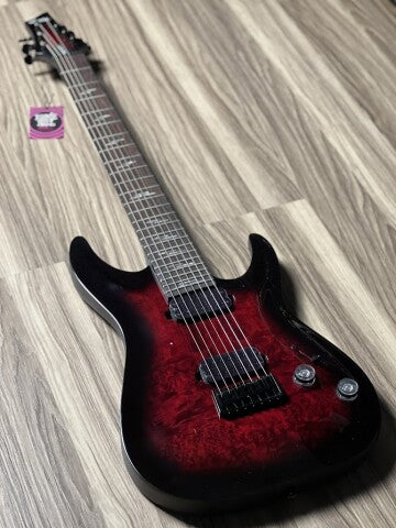 Schecter Omen Elite 7 BCHB in Black Cherry Burst