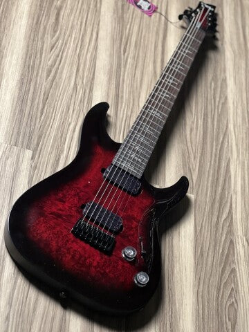 Schecter Omen Elite 7 BCHB in Black Cherry Burst