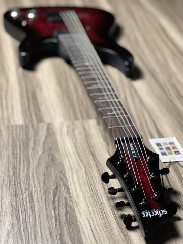 Schecter Omen Elite 7 BCHB in Black Cherry Burst