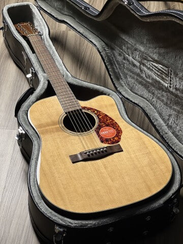 Fender CD-140SCE Dreadnought Acoustic Guitar with Walnut FB in Natural w/Case