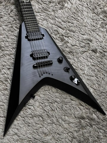 Solar V2.6FBB Baritone in Flame Black Burst Matte