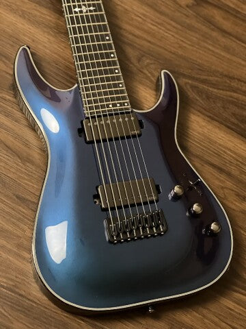 Schecter Hellraiser Hybrid C-8 UV in Ultra Violet