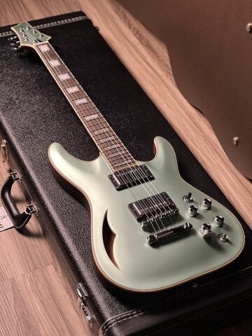 Schecter C-1 E/A Classic SVPB in Satin Vintage Pelham Blue