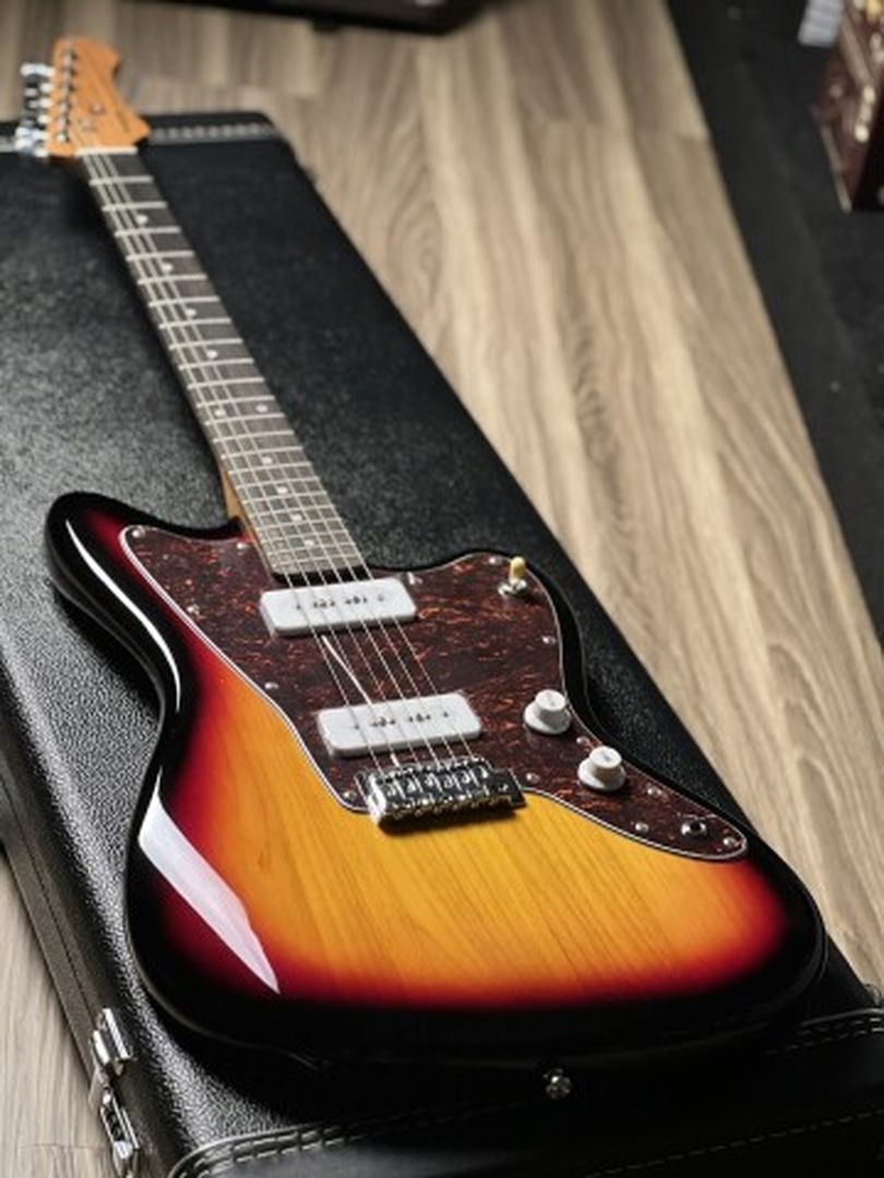 SQOE JM300 Roasted Maple Series in 3-Tone Sunburst