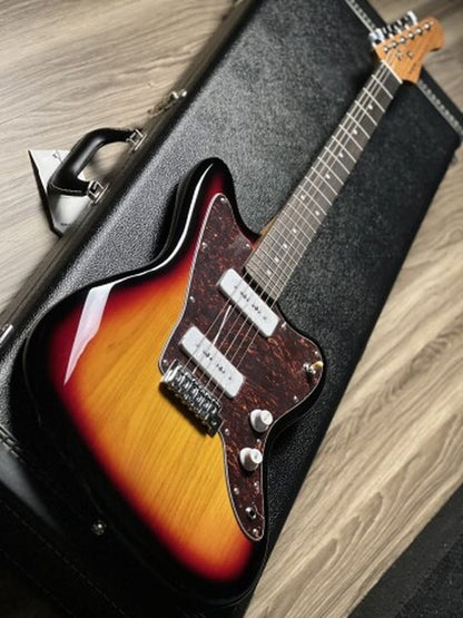 SQOE JM300 Roasted Maple Series in 3-Tone Sunburst