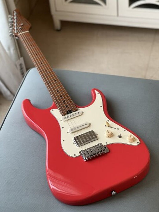 Soloking MS-11 Classic MKII with Roasted Maple FB in Fiesta Red