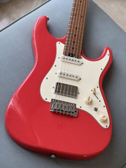 Soloking MS-11 Classic MKII with Roasted Maple FB in Fiesta Red