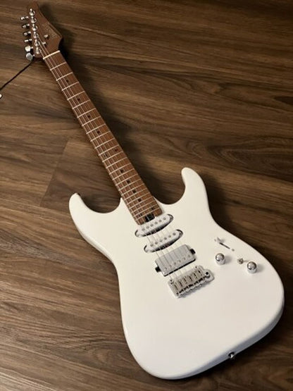 Soloking MS-1 Custom 24 HSS Flat Top in White Gloss Nafiri Special Run