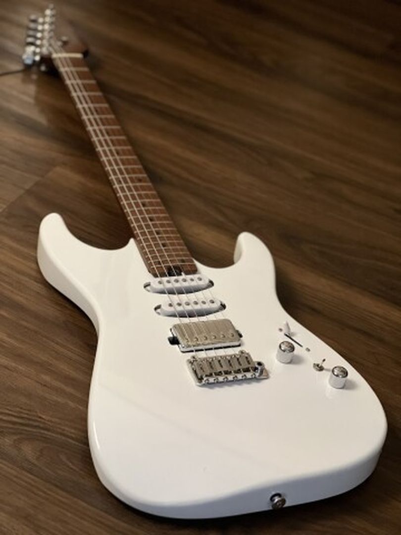 Soloking MS-1 Custom 24 HSS Flat Top in White Gloss Nafiri Special Run