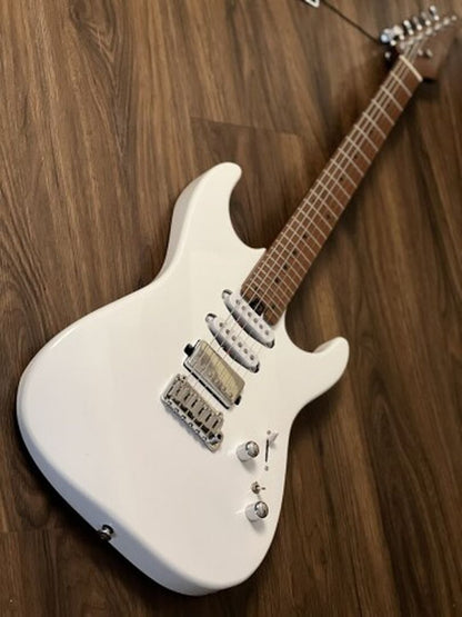 Soloking MS-1 Custom 24 HSS Flat Top in White Gloss Nafiri Special Run