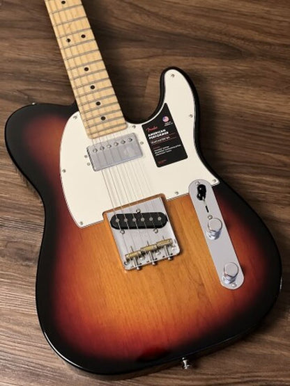 Fender American Performer HS Telecaster พร้อม Maple FB ใน 3-Tone Sunburst