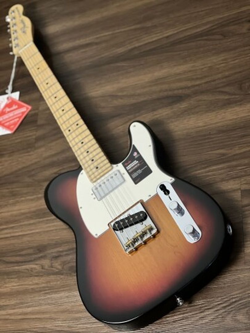 Fender American Performer HS Telecaster with Maple FB in 3-Tone Sunburst