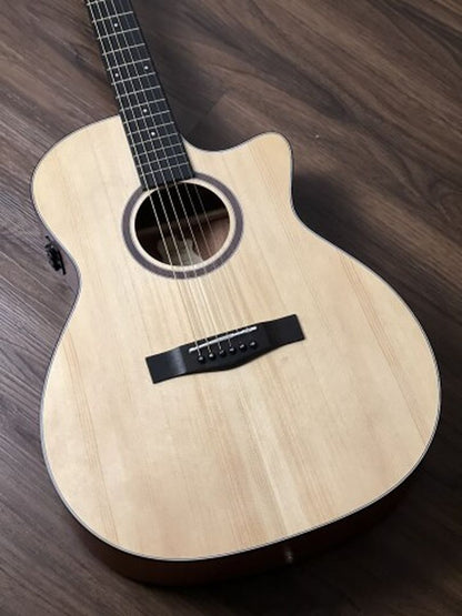 SQOE Spain SQ-40B TransAcoustic with Effects in Natural Matte Spruce/Mahogany