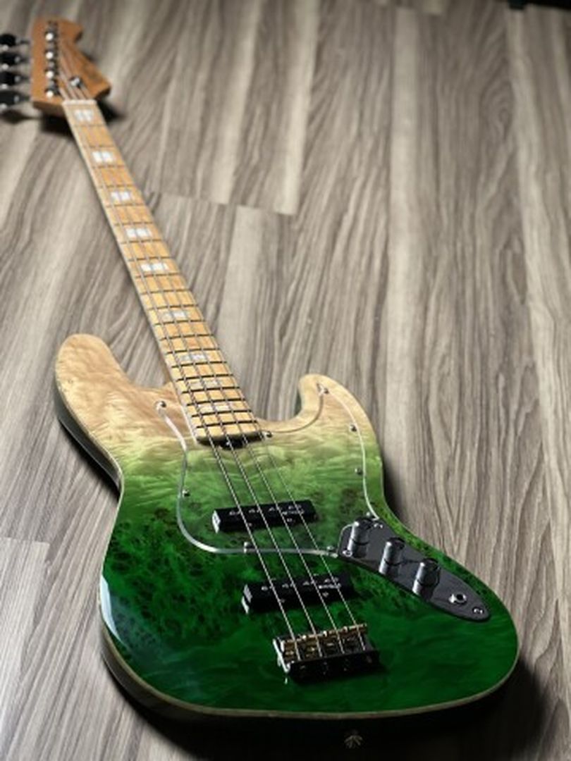 SQOE SJB700 Roasted Maple Series in Moss Green Fade