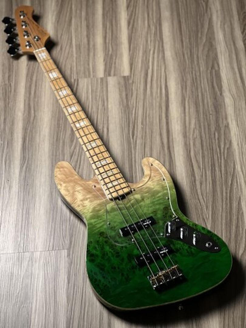 SQOE SJB700 Roasted Maple Series in Moss Green Fade