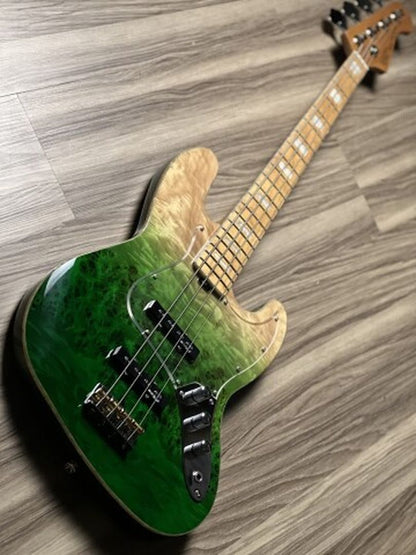 SQOE SJB700 Roasted Maple Series in Moss Green Fade