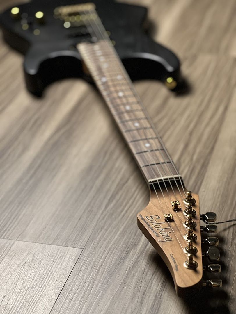 Soloking MS-1 Custom 22 HSS ASH Gold Hardware Open Pore Matte Black Nafiri Special Run 