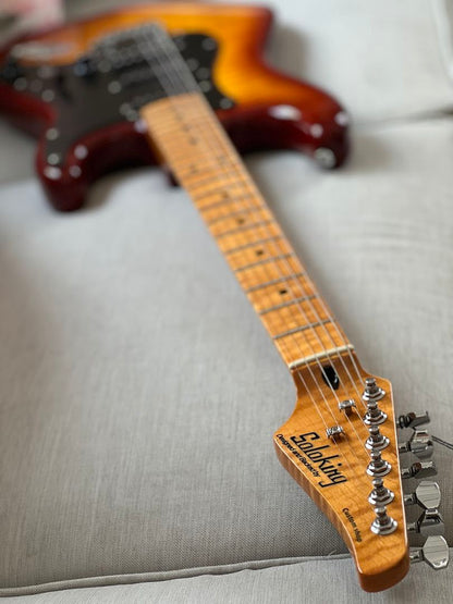 Soloking MS-1 FM Artisan พร้อมคอเฟลมเมเปิ้ลใน Honeyburst Nafiri Special Run JESCAR