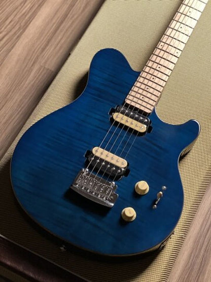 Sterling โดย Music Man AX3FM Axis Flame Maple พร้อม Maple FB สี Neptune Blue