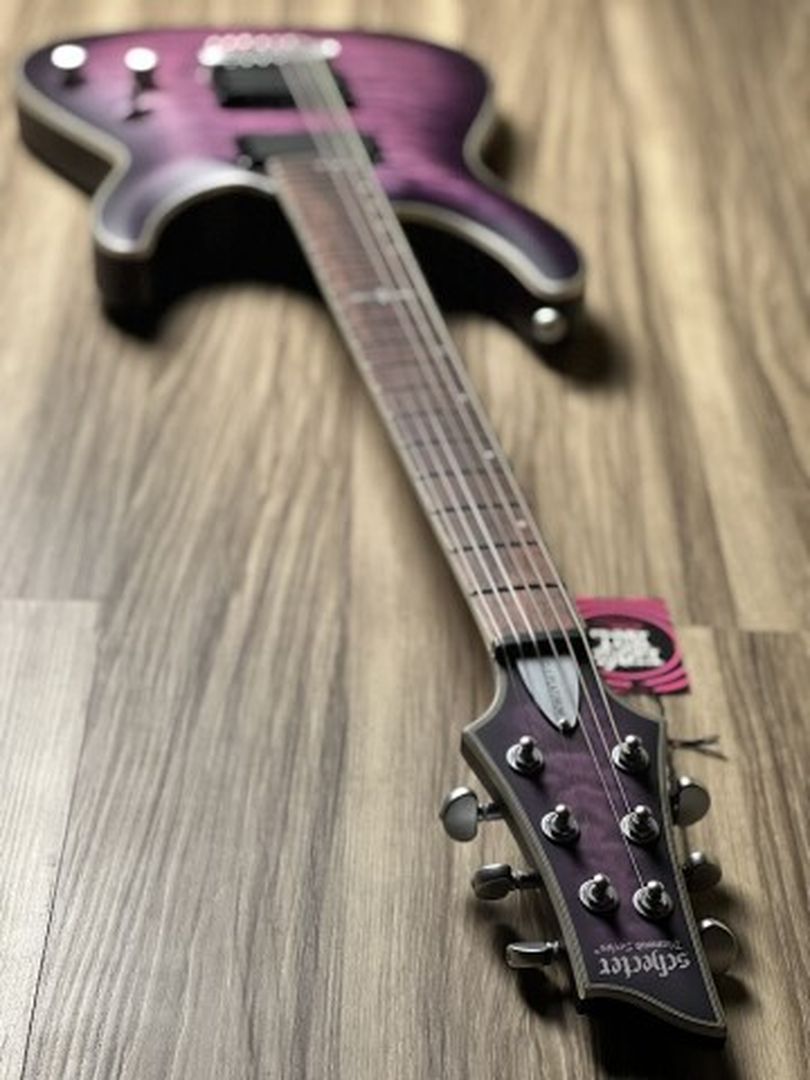 Schecter C-1 Platinum SPB in Satin Purple Burst