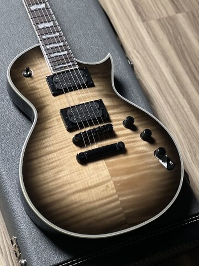 ESP LTD EC-1000T พร้อม Flamed Maple สีดำ Natural Burst