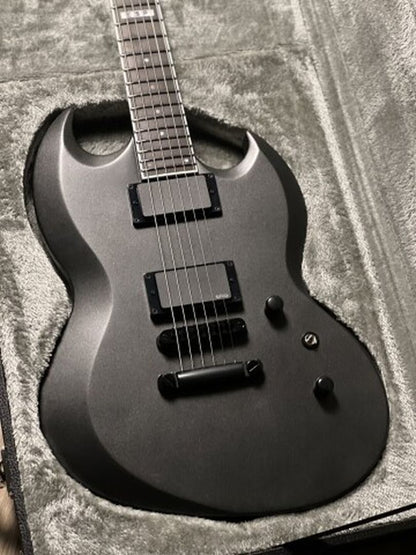 ESP E-II Viper Baritone in Charcoal Metallic Satin