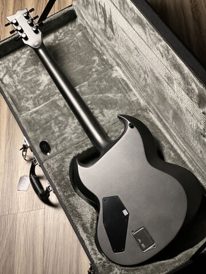 ESP E-II Viper Baritone in Charcoal Metallic Satin